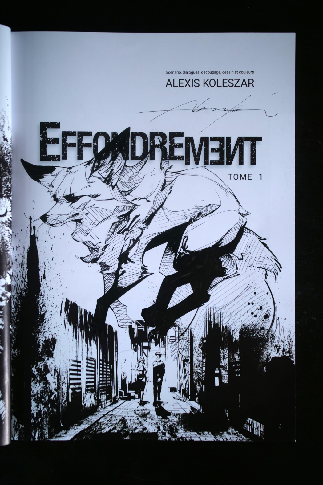 BD Effondrement par Alexis Koleszar dédicacée