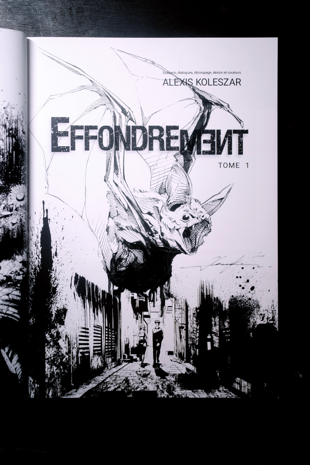 BD Effondrement par Alexis Koleszar dédicacée